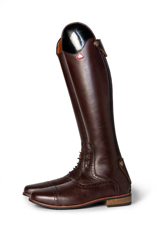 Stunner Hybrid Riding Boot — Two-Tone Statement Boot