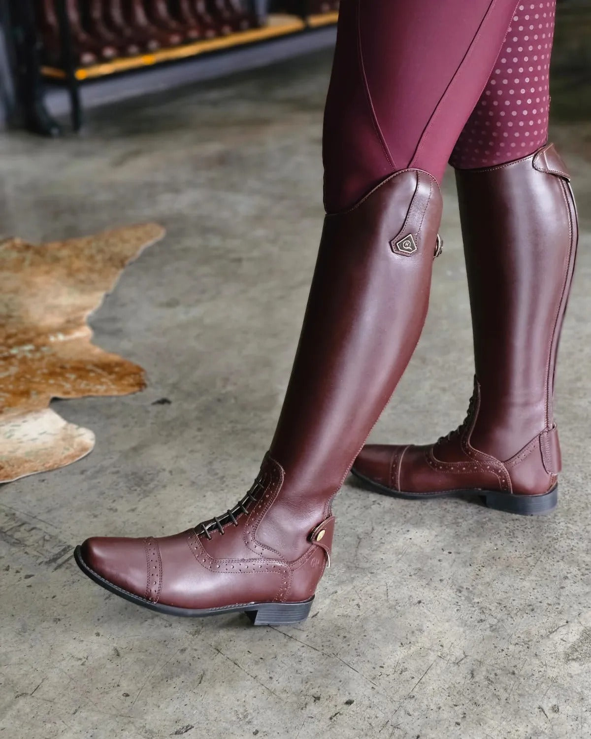 Load video: Hello Quality Equestrian&#39;s boots in action