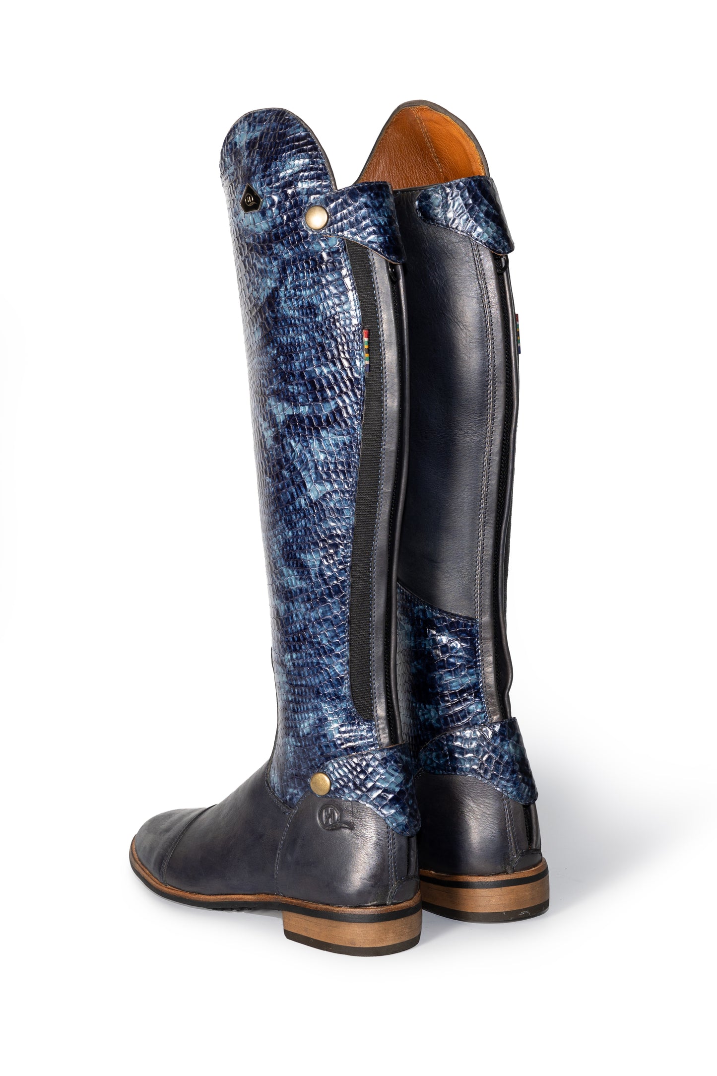 Tari Snake Print Long Riding Boot