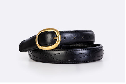 Ladies Madrid Detailed Leather Belt