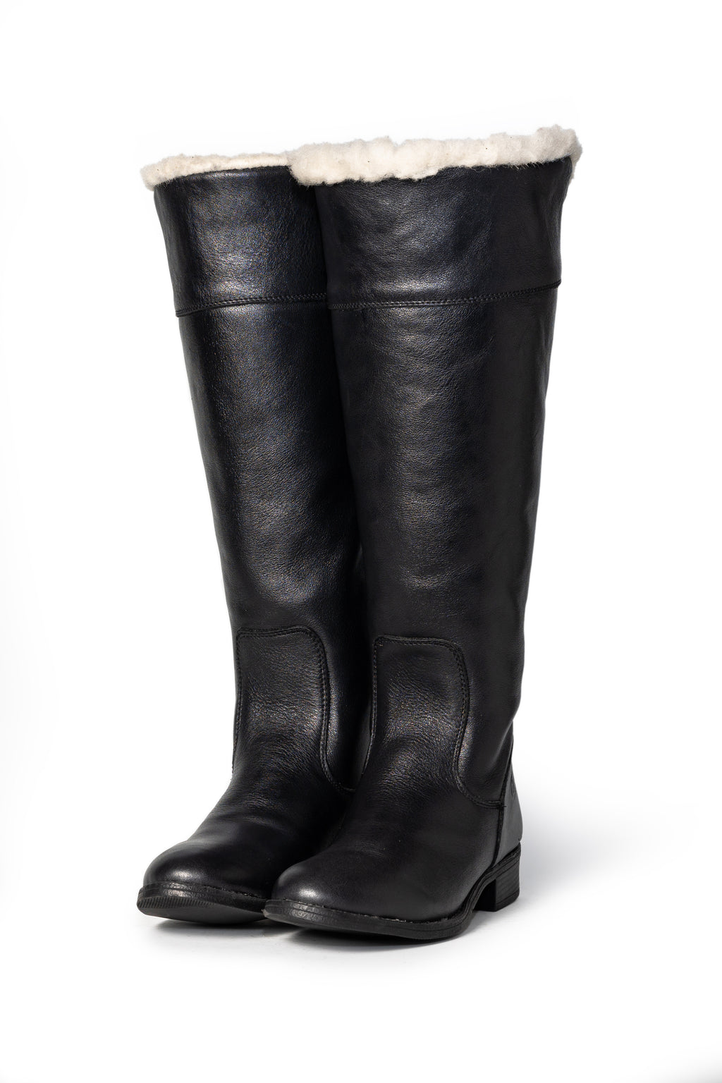 Fluffy Lisa Leather Boots