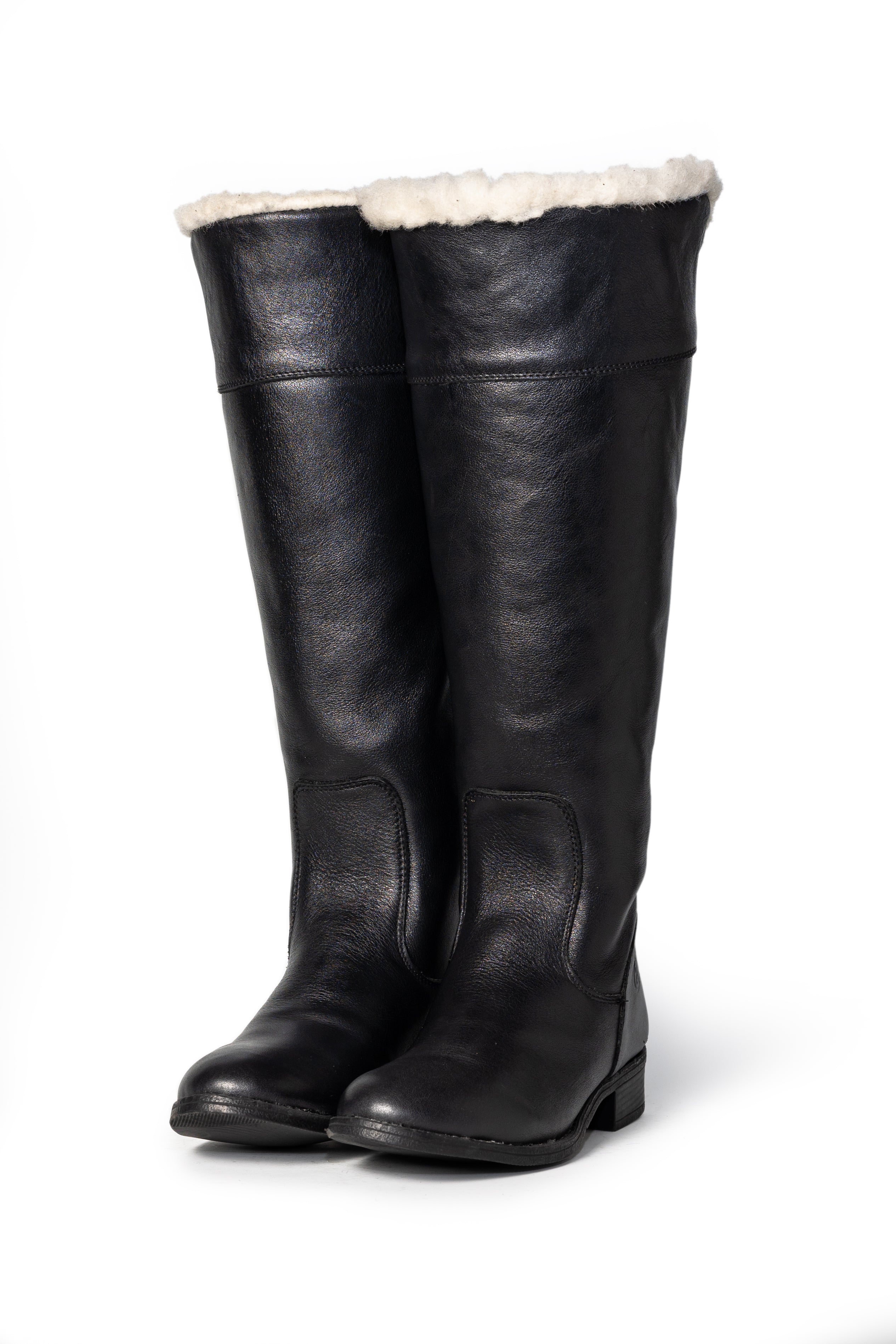Fluffy Lisa Leather Boots