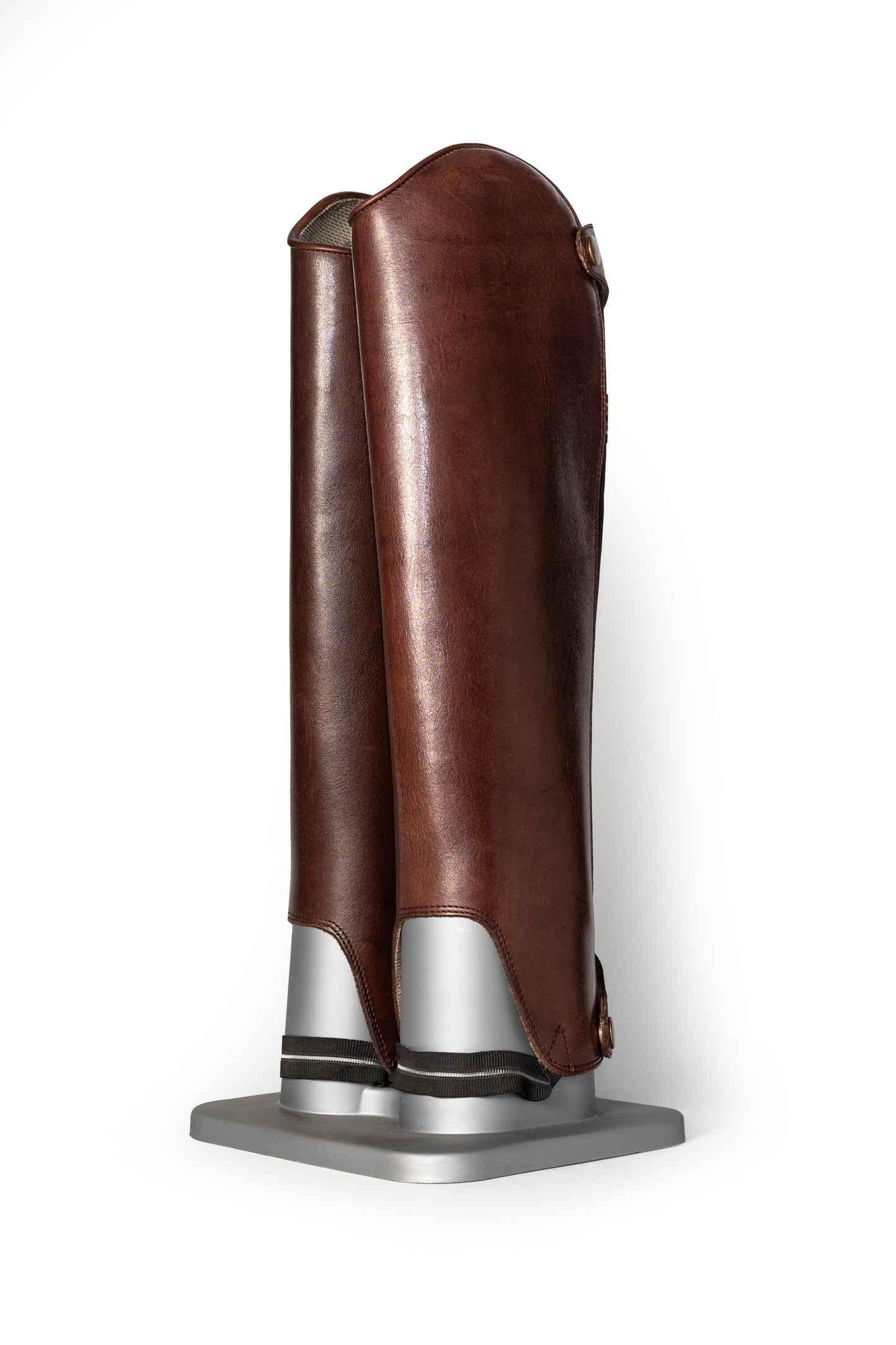 Lowana soft brown leather gaiters / half chaps