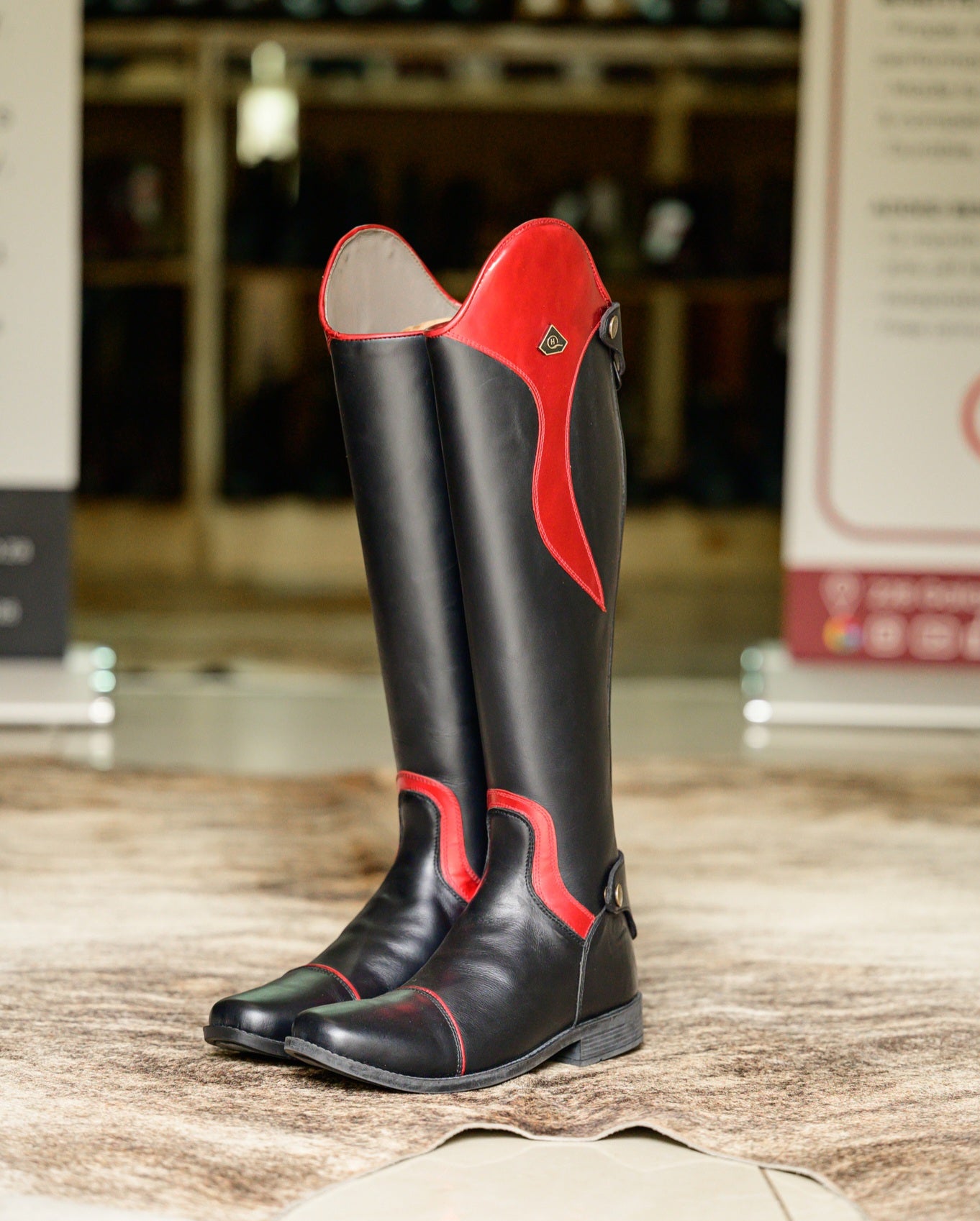 Yuga Fire red patent accent demo
