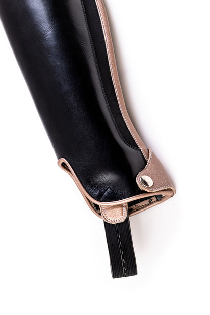 Lowana two-tone leather gaiters /chaps