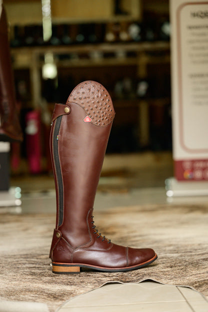 Bonolo Ostrich Curve Long Riding Boot