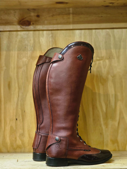 Burgundy lace up showroom model