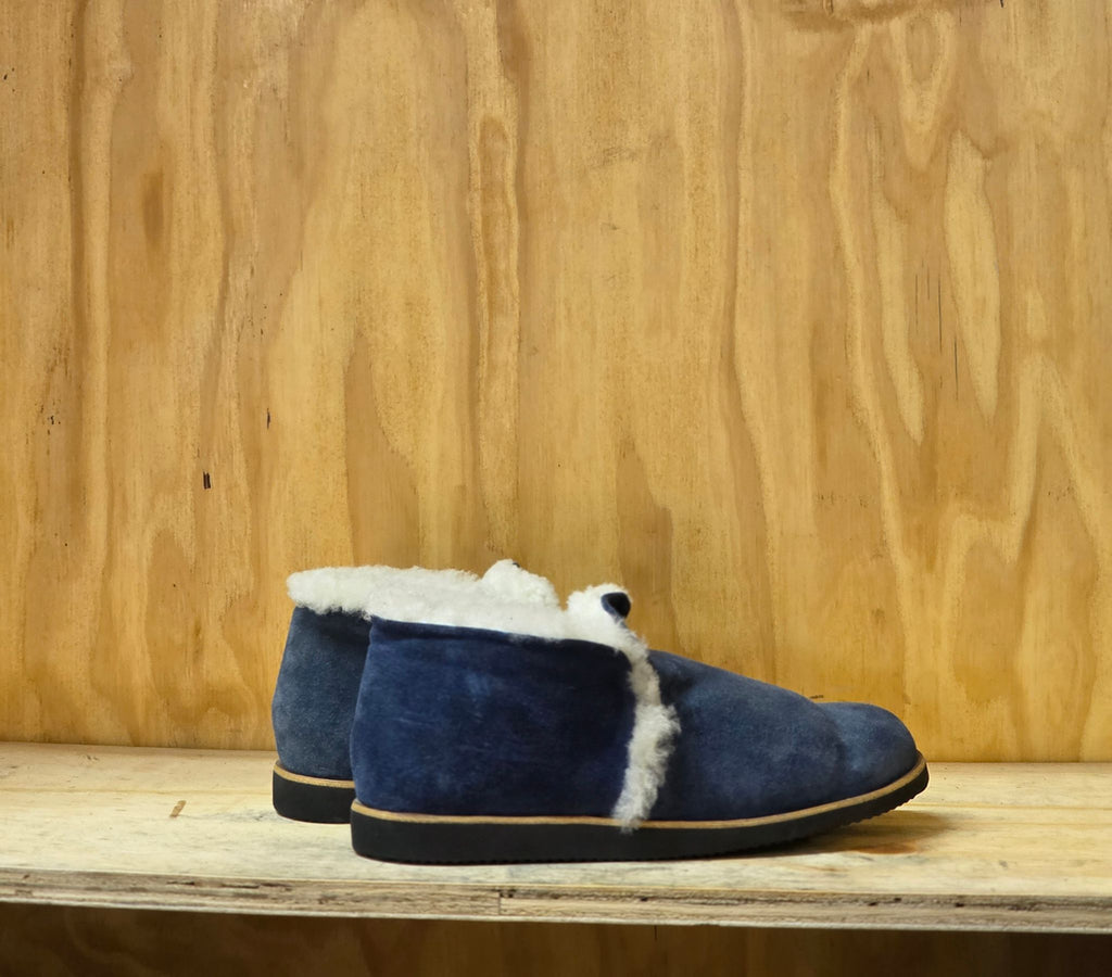 Meryl navy suede sheepwool shoes