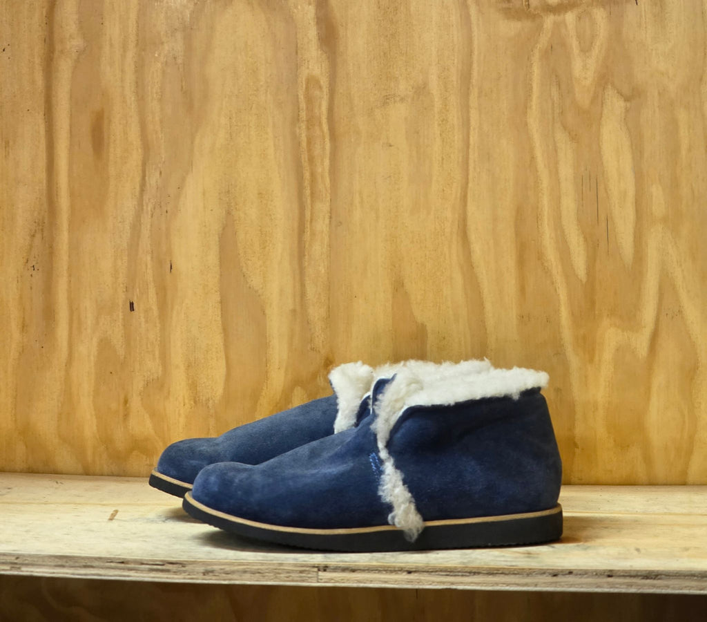 Meryl navy suede sheepwool shoes
