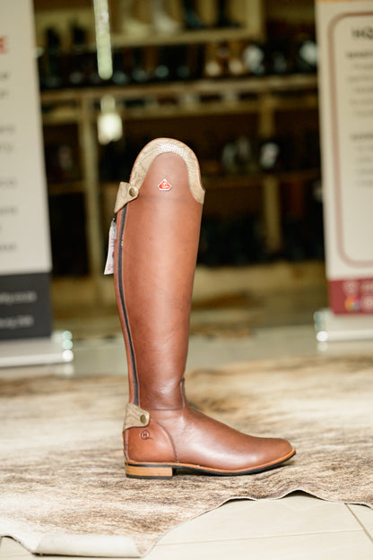 Mudiwa Snake Print Long Riding Boot