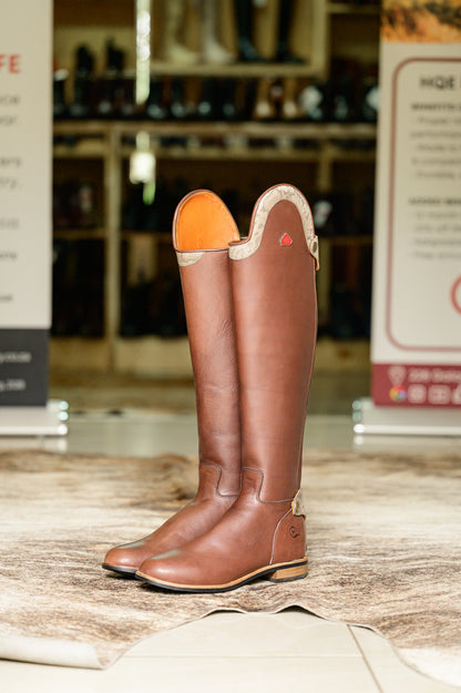 Mudiwa Snake Print Long Riding Boot